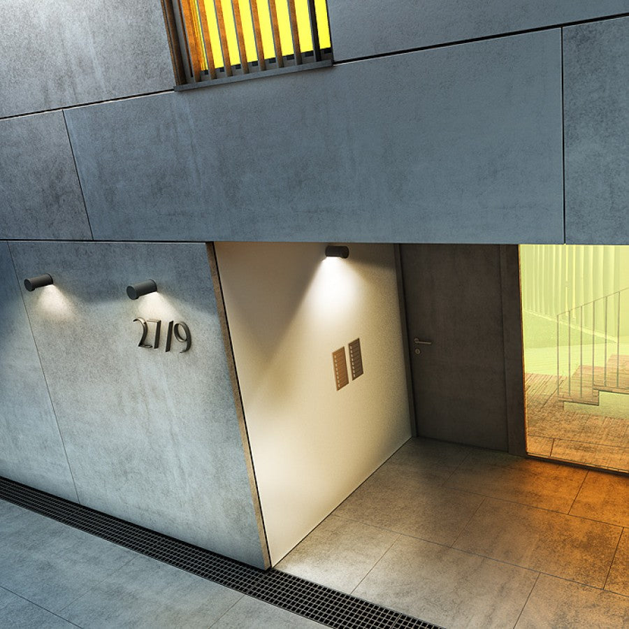 Sonet antracitgrå væglampe