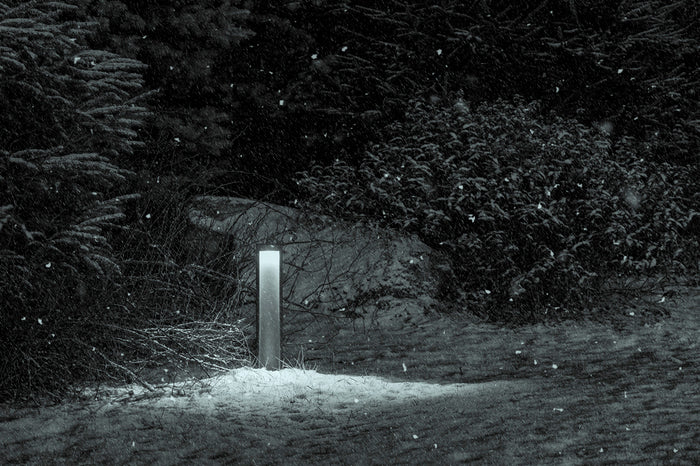 miljøbilled om vinteren af sonet 450 LED pullert