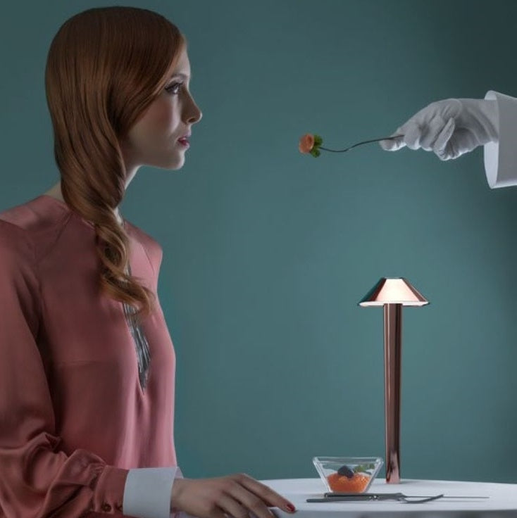 Rever dining bordlampe rosa kobber