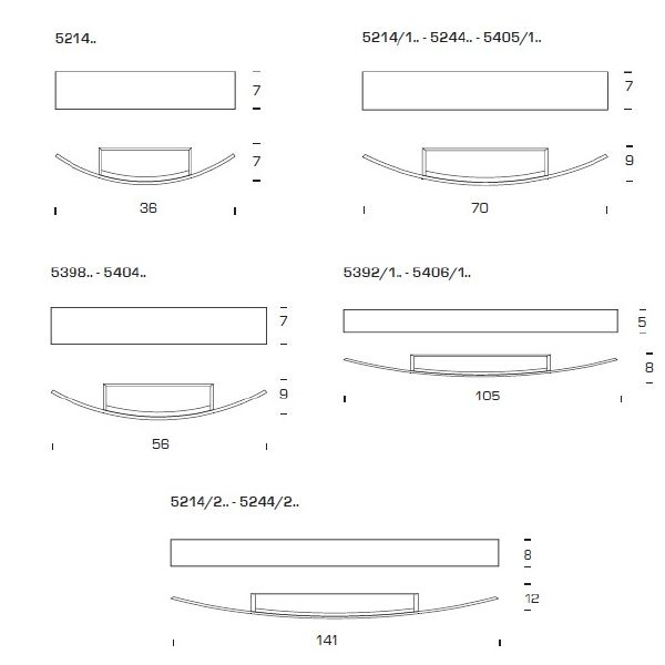 Riga Media (hvid) væglampe fra Fontana Arte (Outlet)