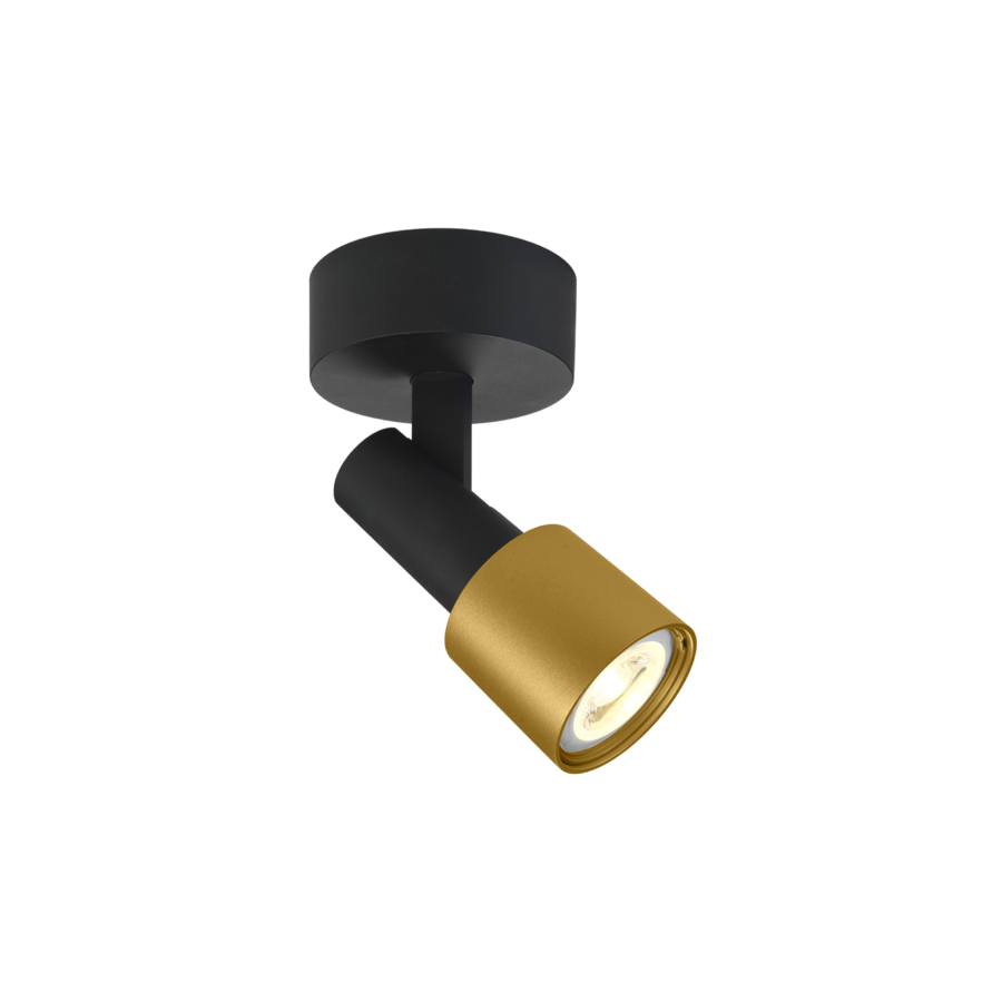 Sara on base sort/guld med stor base loftlampe Wever & Ducré