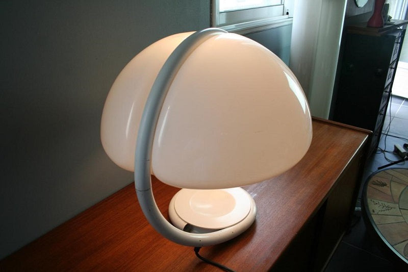 Serpente bordlampe metal hvid Martinelli Luce