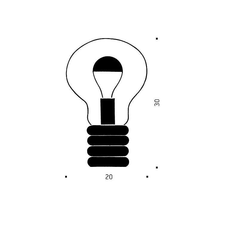 Stregtegning Bulb bordlampe