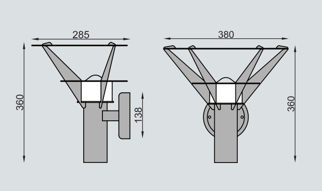 Måltegning af Macon væglampe fra david superlight