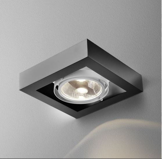 Cadra 111x1 12V væglampe, spot i sort/hvid