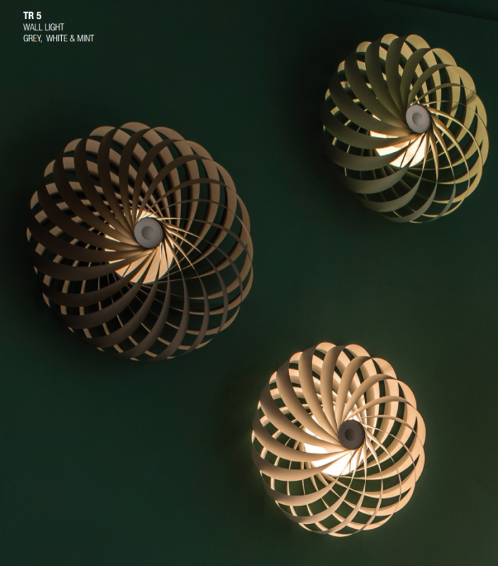 Miljøbillede af TR5 Wall Light i grå hvid og mint grøn