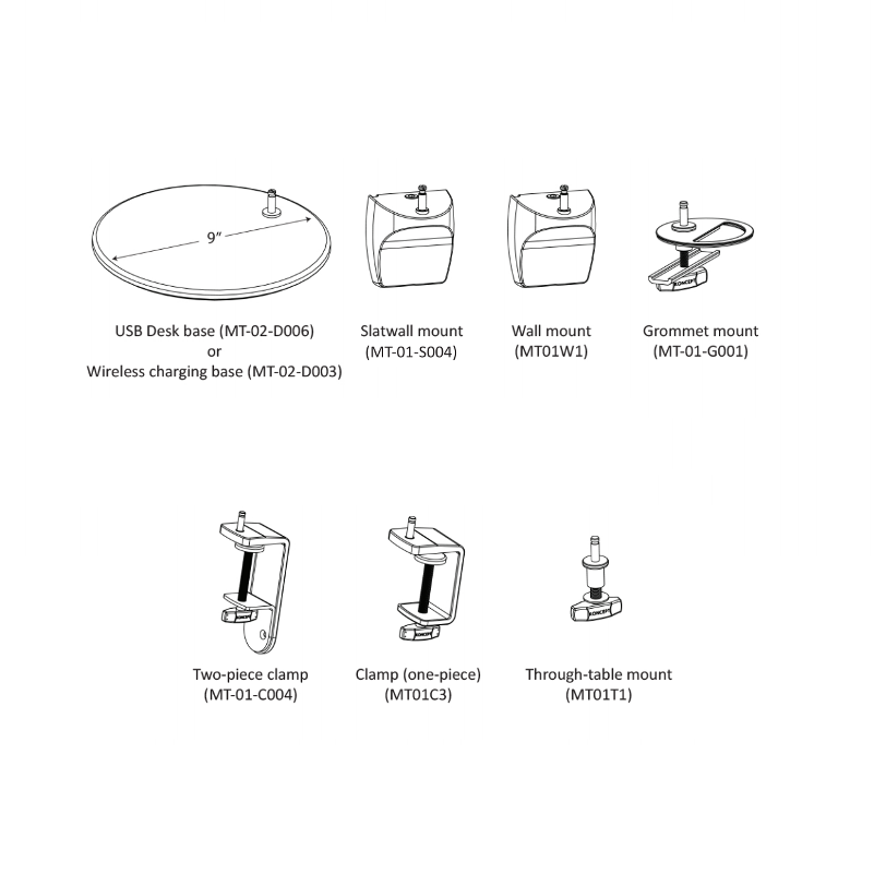 Mosso Pro bordlampe tilbehørspakke