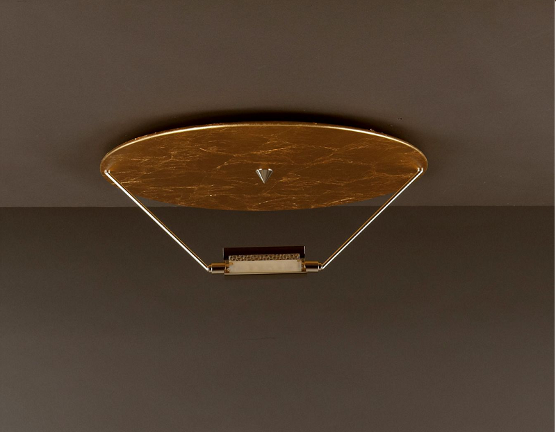 effekt billede af Disco loftlampe i blad guld fra Catellani & Smith