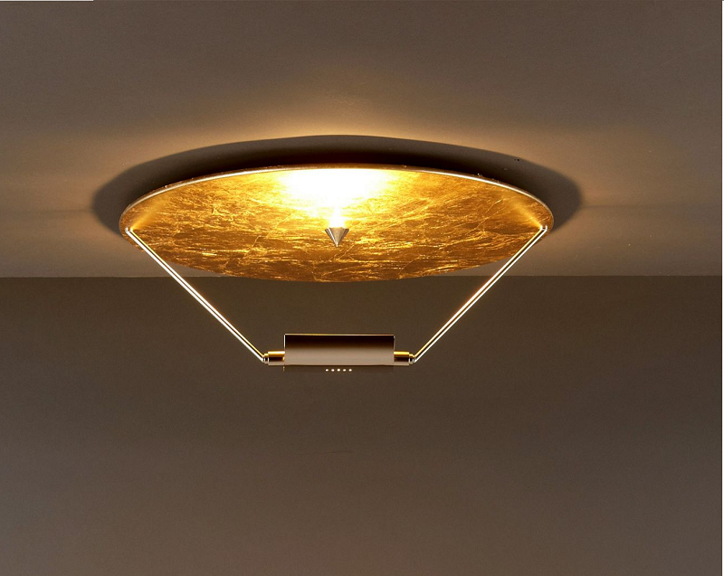 effekt billede af Disco loftlampe i blad guld fra Catellani & Smith 3