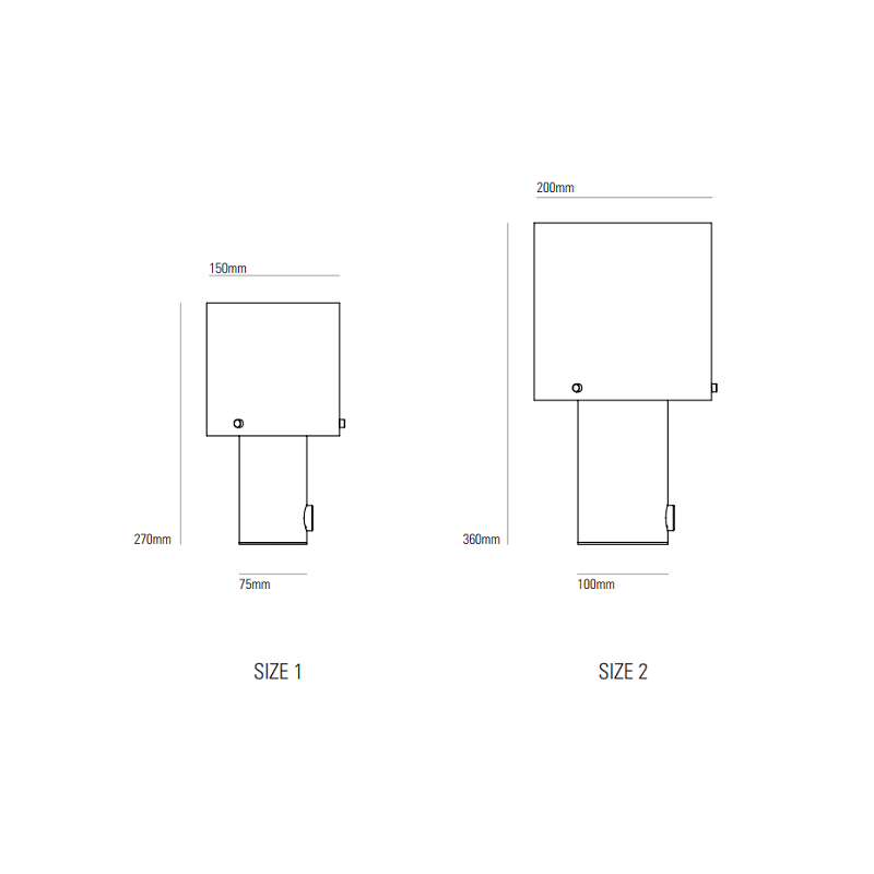 Måltegning af Walter bordlampe  fra Original BTC