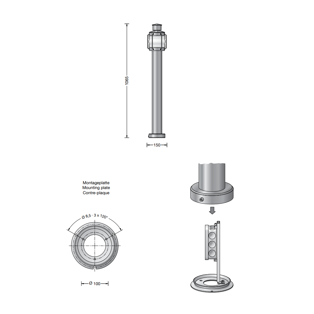 B1522 pullertlampe boom