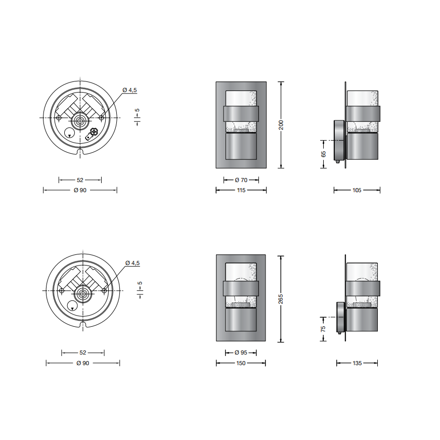 B1223 væglampe boom
