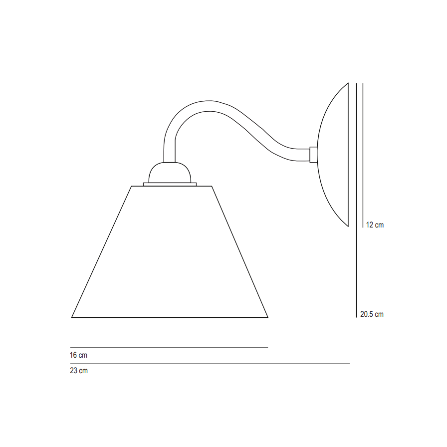 Måltegning af Circus prismatic FW363N væglampen Original BTC
