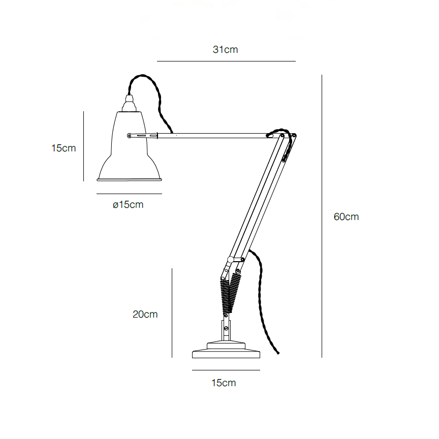 Original 1227 brass bordlampe Anglepoise