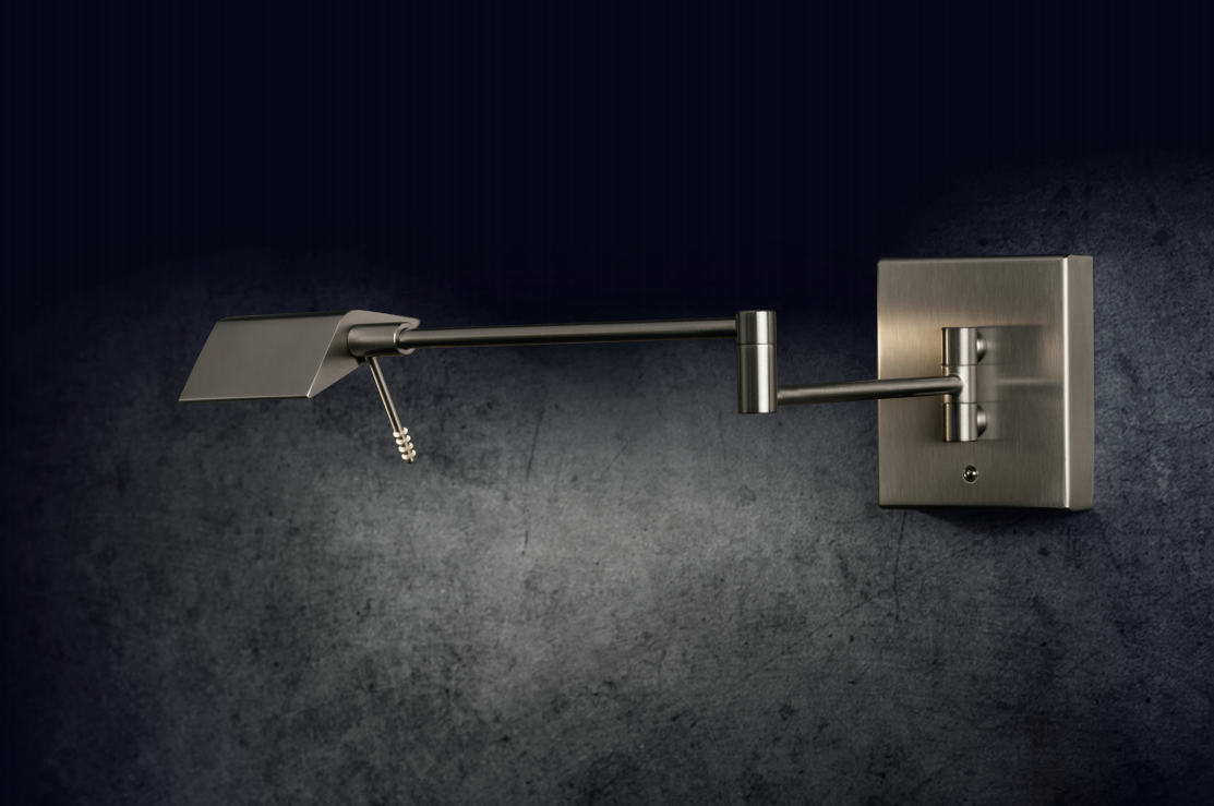 9696 væglampe i børstet nikkel