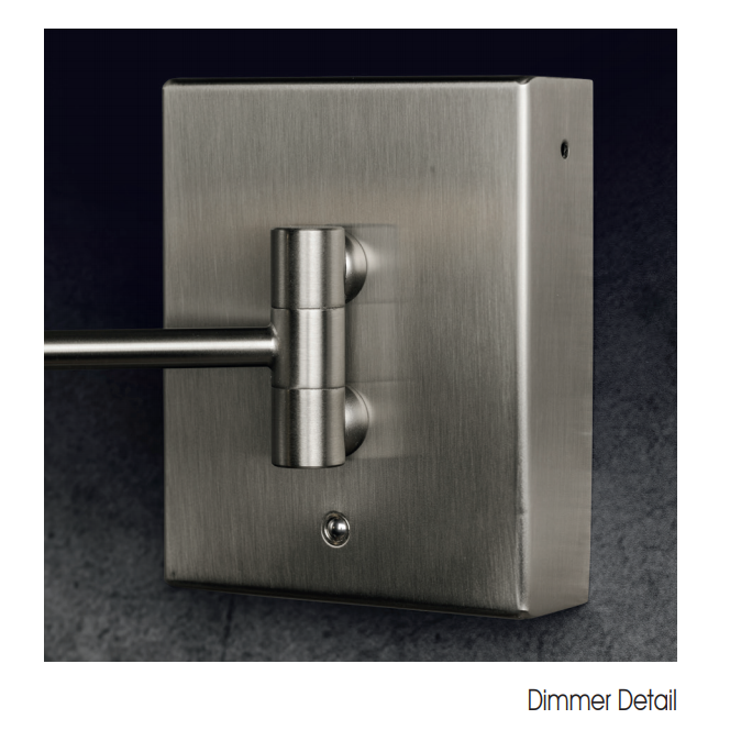 vægbasen med afbryder på 9696 væglampe set tæt på