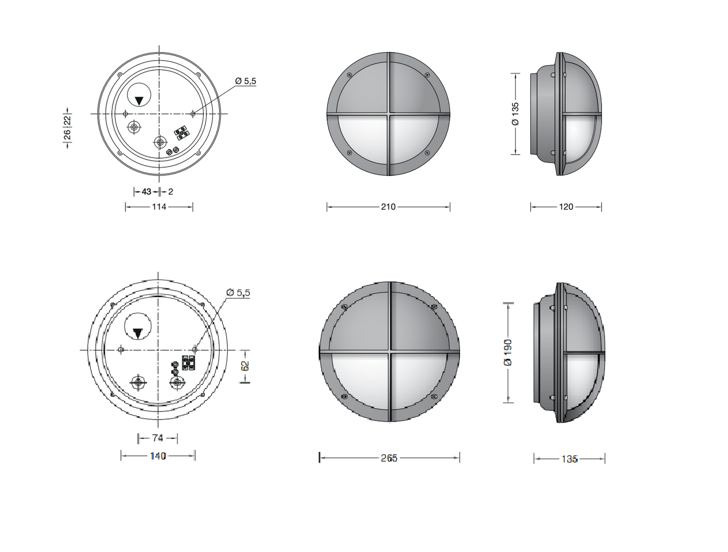 B1049 væglampe Boom