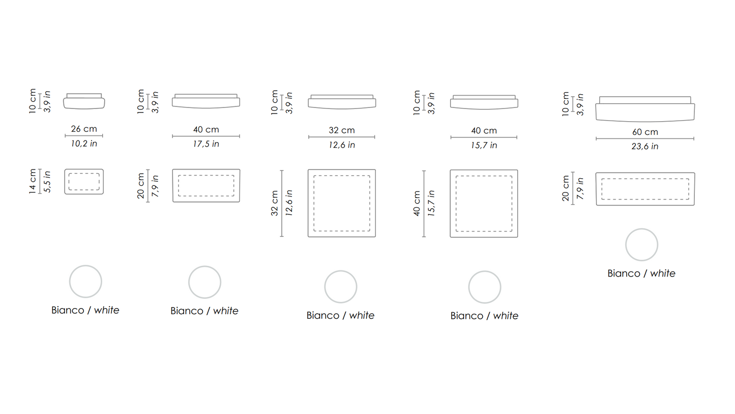 Måltegning af Rialto i alle størrelser væg loftlampe Ai Lati