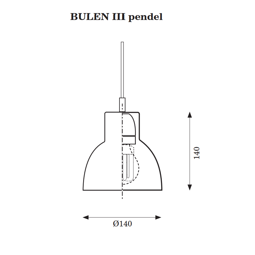 Mega-boblen pendel ABC lys