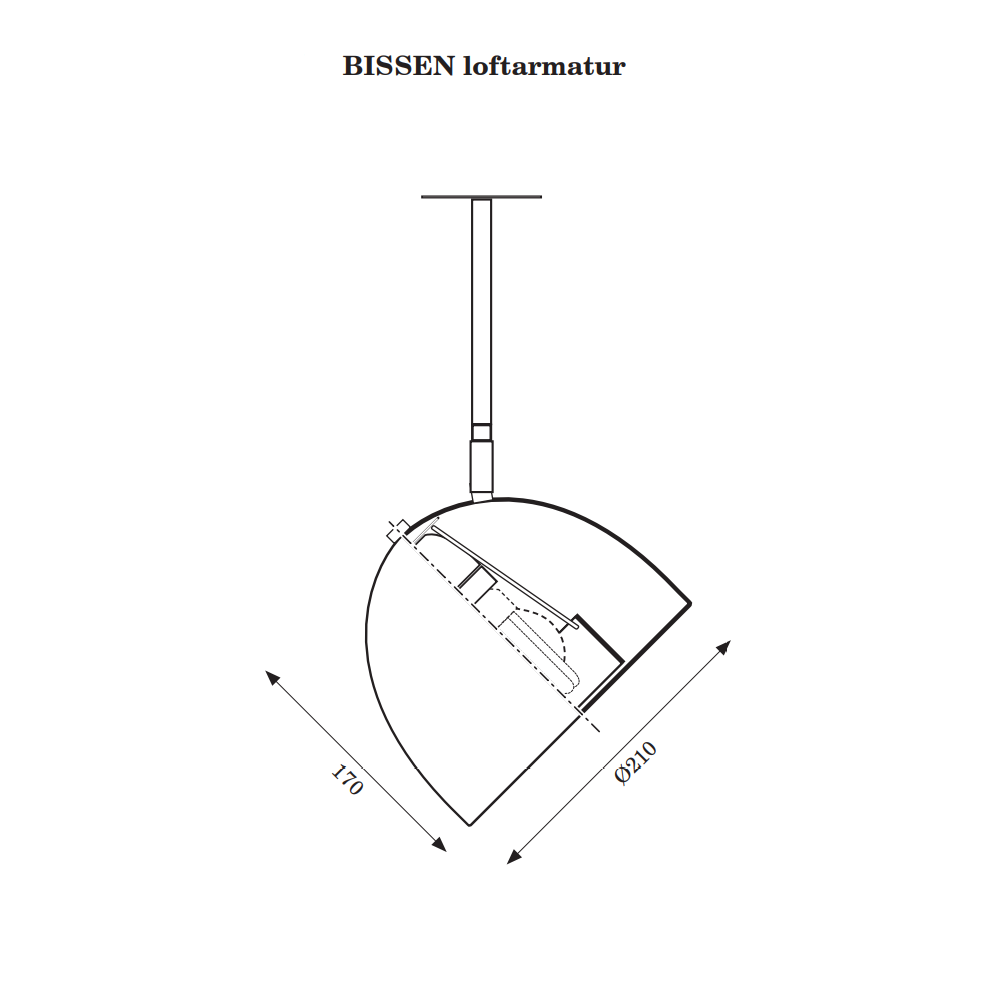Bissen loftlampe ABC lys