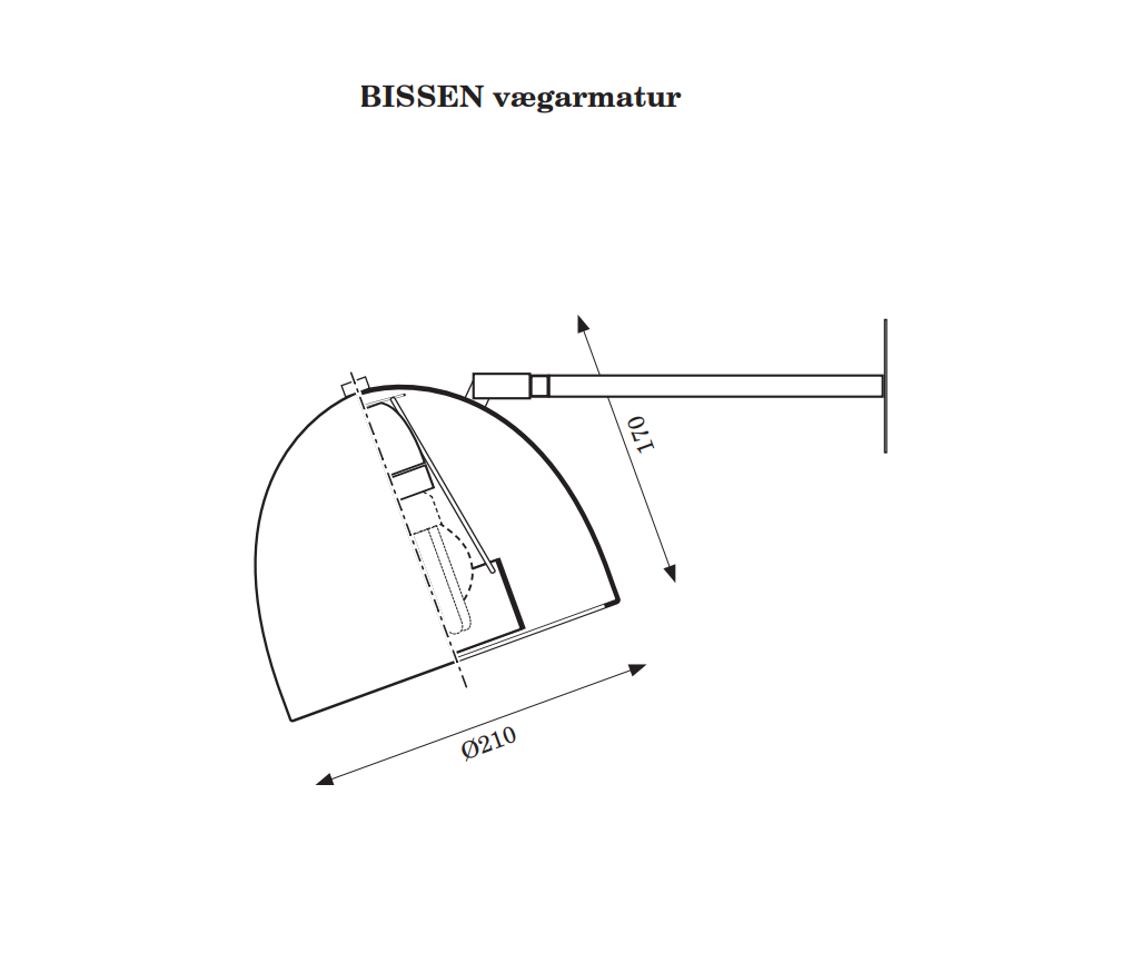 Bissen væglampe ABC lys