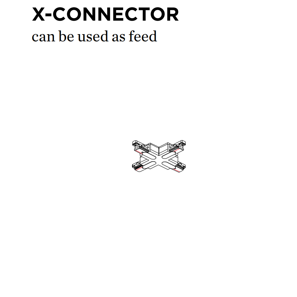 X-connector right 1F 230V Wever og ducré