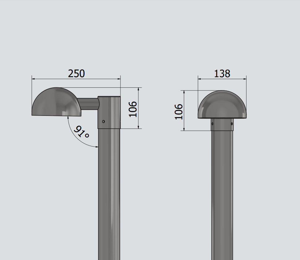 Målbillede af Poppel bedlampe fra David Super Light