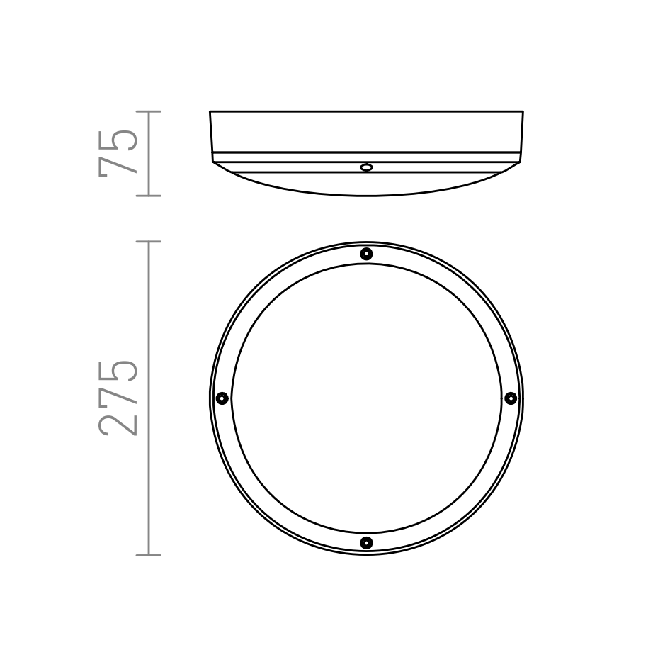 Sonny sort væg-loftlampe Rendl (OUTLET)
