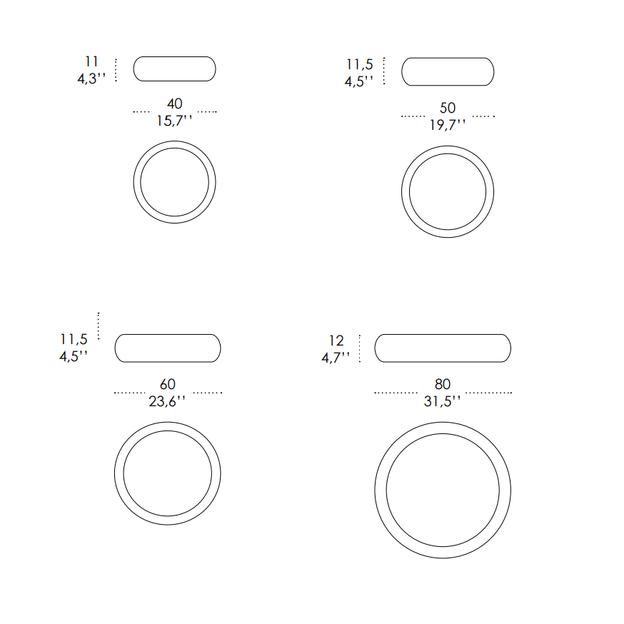 Måltegning af Treviso væg loftlampe