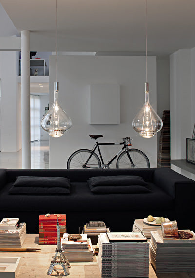 miljøbillede af sky-fall so1 i klart glas fra studio italia design