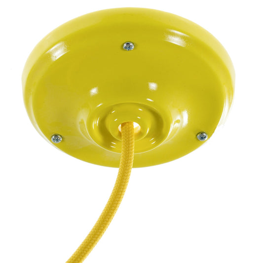 Gul pendelroset i porcelæn