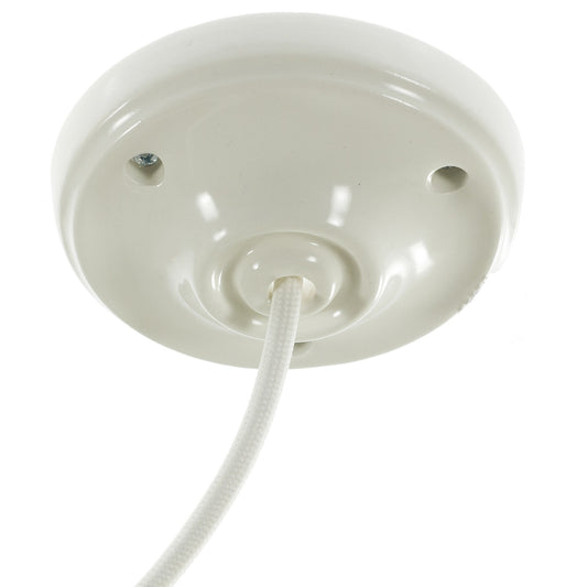 Hvid pendelroset i porcelæn