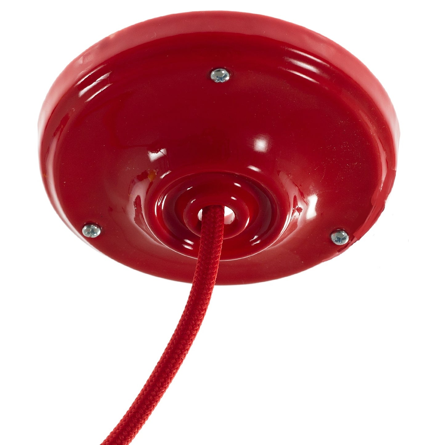 Rød pendelroset i porcelæn