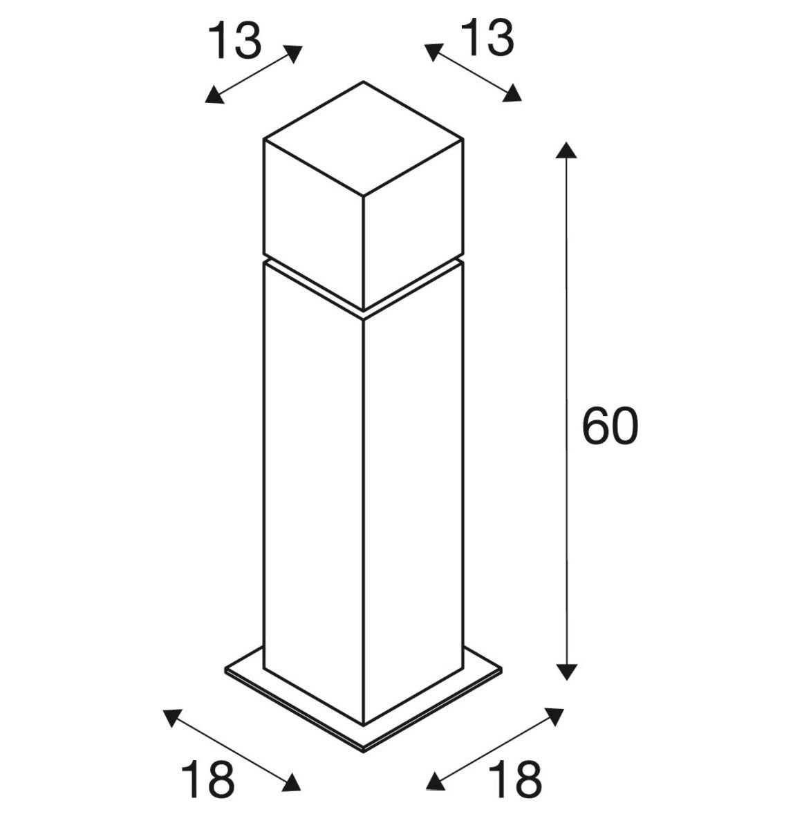 Square Pole pullertlampe SLV