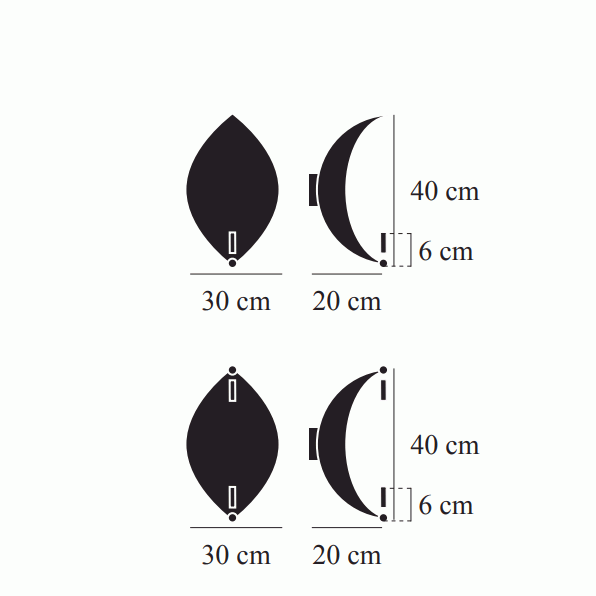 Stchu-Moon 05 væglampe Catellani & Smith