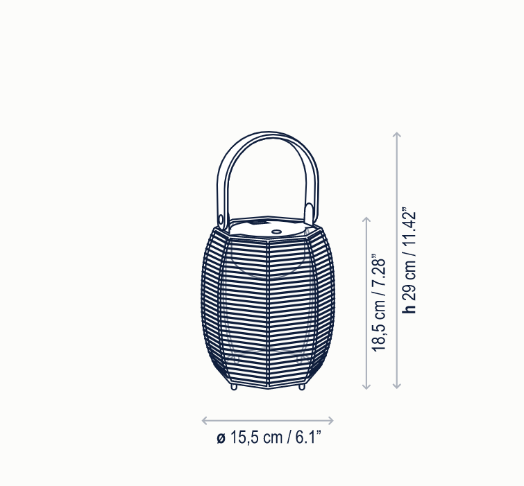 Måltegning Tanit M/29/R bordlampe Bover