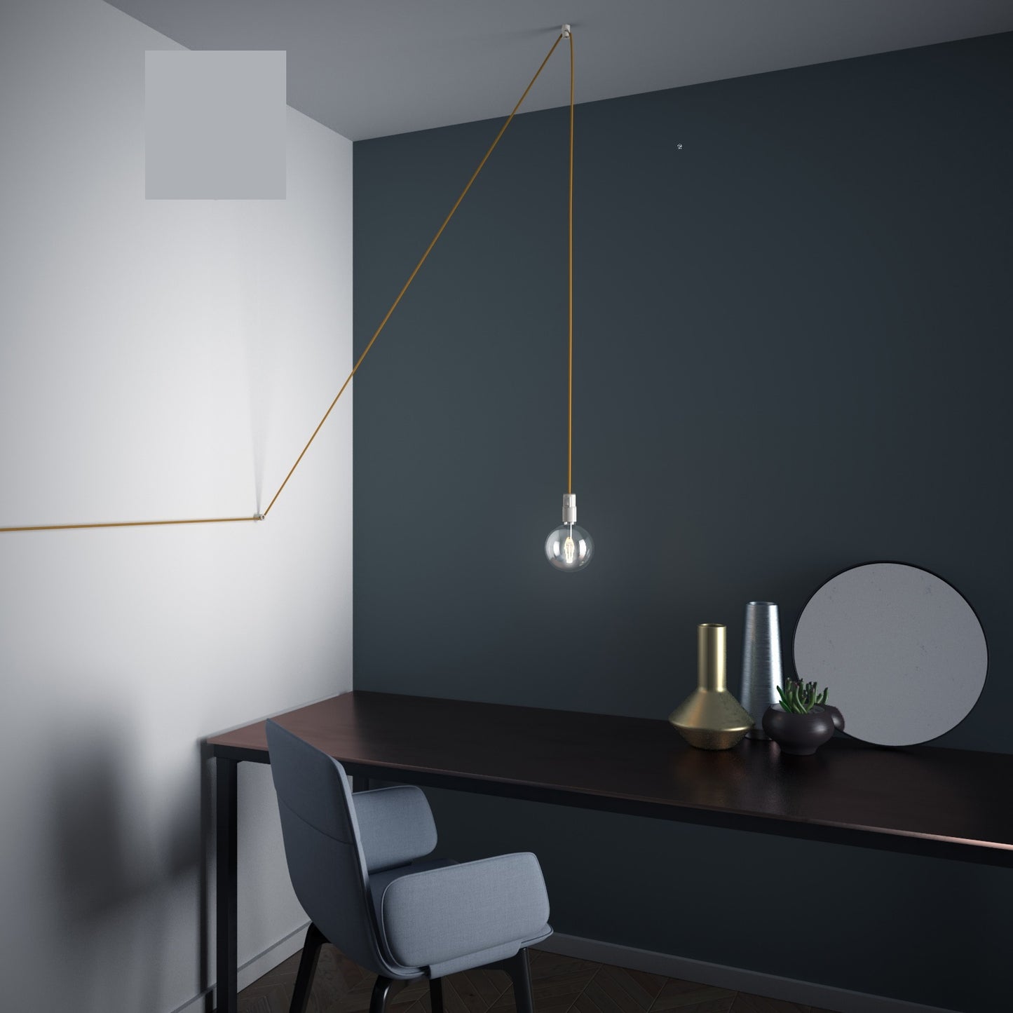 Loft kabelaflastning metal.