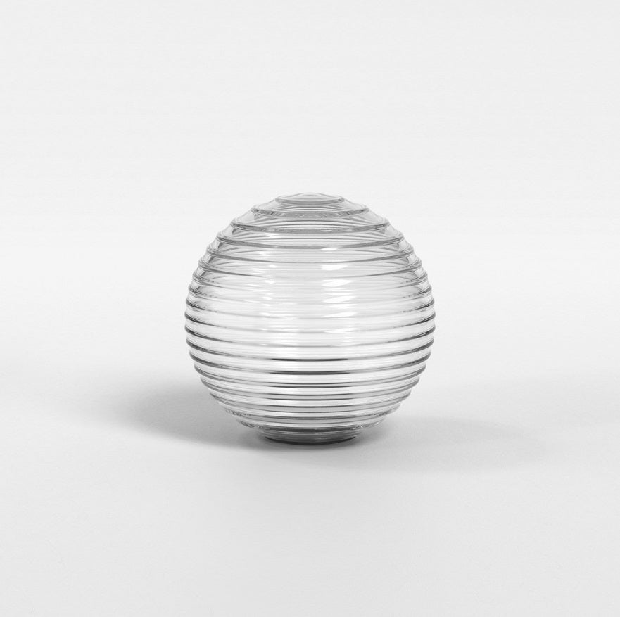 Klart glas rillet