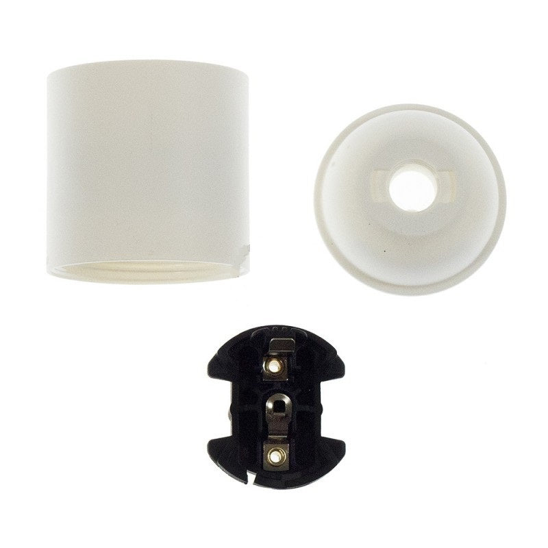E27 hvid plast fatning