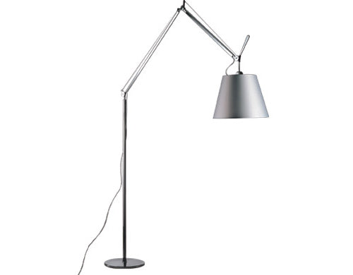 tolomeo mega terra med alu satin skærm og alu stel fra artemide