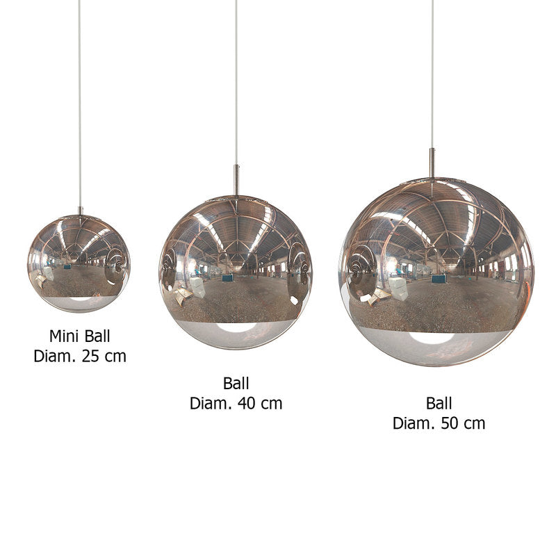 Størrelser på Mirror ball pendel Tom Dixon