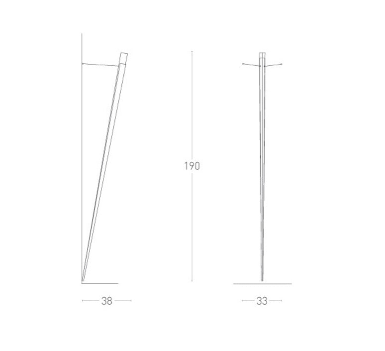 Torchére væglampe sort Lumen Italia (outlet)