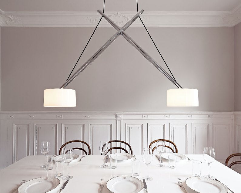 Miljøbillede af Twin pendel over spisebord fra serien lighting