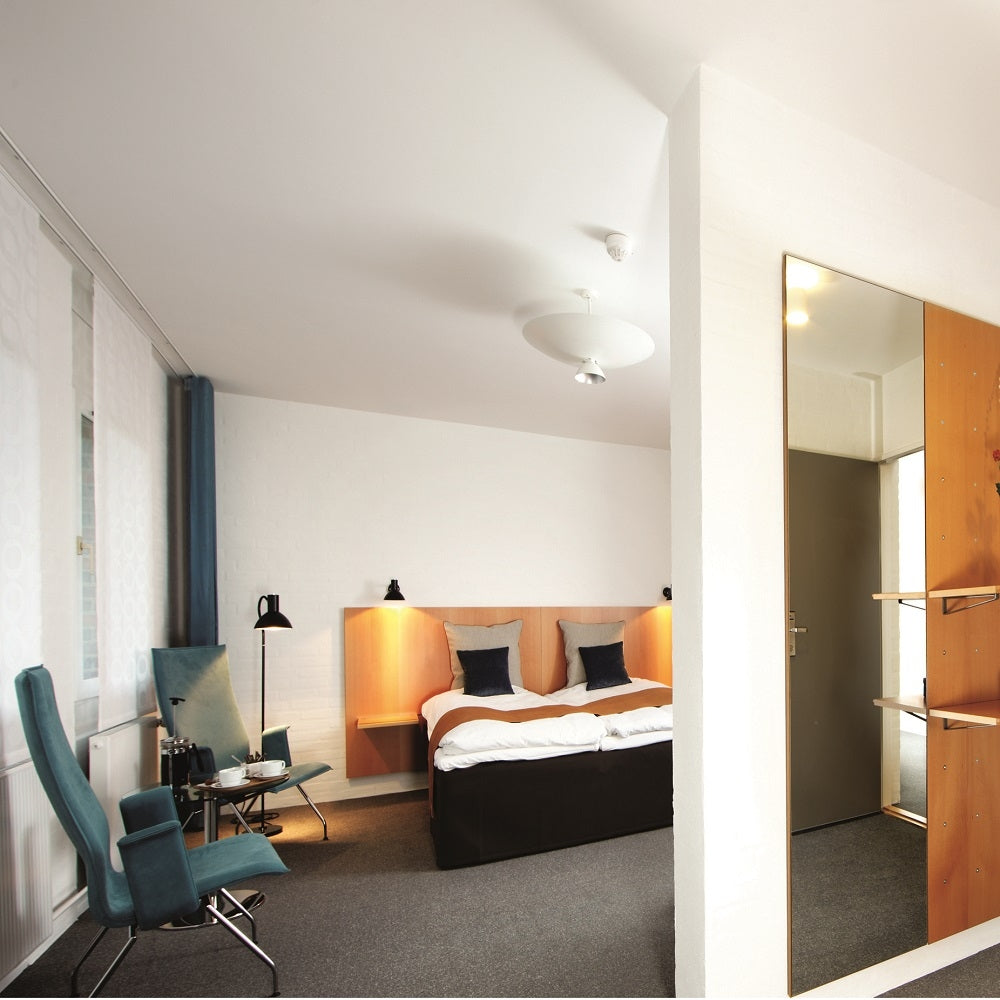 Miljøbillede af tragten gulvlampe fra ABC LYS