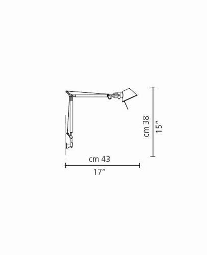 Stregtegning Tolomeo micro væglampe Artemide