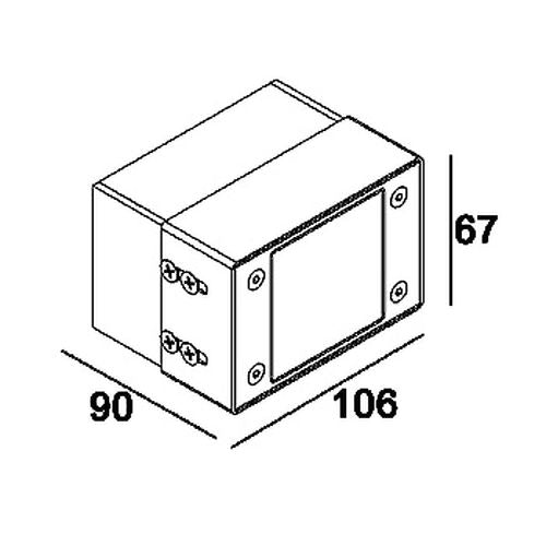 Stone 10,6 væglampe indbygning Psm Lighting