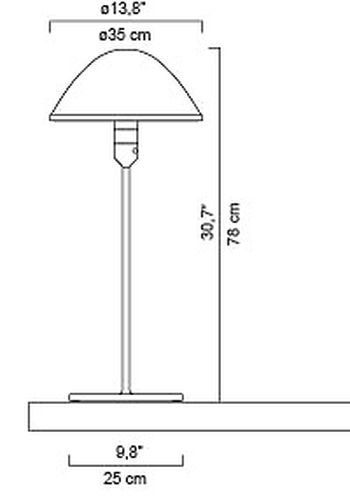 Miranda D60 bordlampe Luceplan
