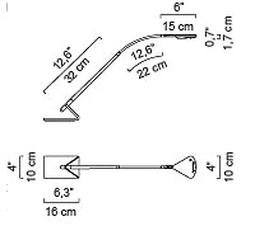 Mix D61 bordlampe luce plan