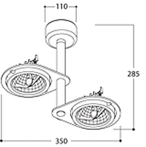 Mikks 2 / børstet-alu malerilampe loftlampe TAL lighting