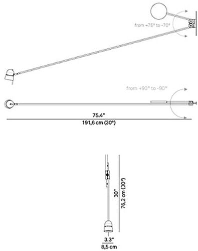 Counterbalance D73N væglampe Luceplan